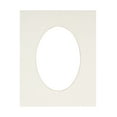 thumbnail image 1 of Oyster Shell Acid Free 6x7.5 Oval Picture Frame Mat with White Core Bevel Cut for 3x5 Pictures -, 1 of 2