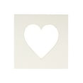 thumbnail image 1 of Oyster Shell Acid Free 7x7 Heart Picture Frame Mat with White Core Bevel Cut for 4x5 Pictures -, 1 of 2