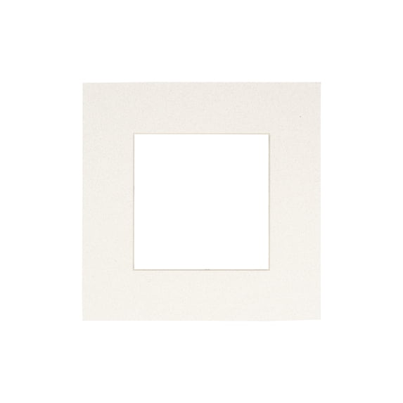 Oyster Shell Acid Free 7x7 Square Picture Frame Mat with White Core Bevel Cut for 5x5 Pictures -