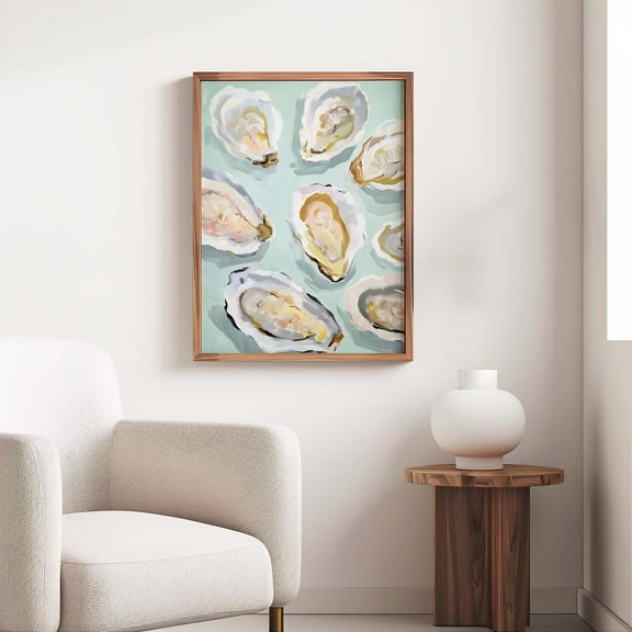 Oyster Shell, Coastal Wall Art, Beachy Room Decor, Coastal Beach House Kitchen Art Poster, Summer Beach House Poster, F03-8, Unframed Poster Size 8x12