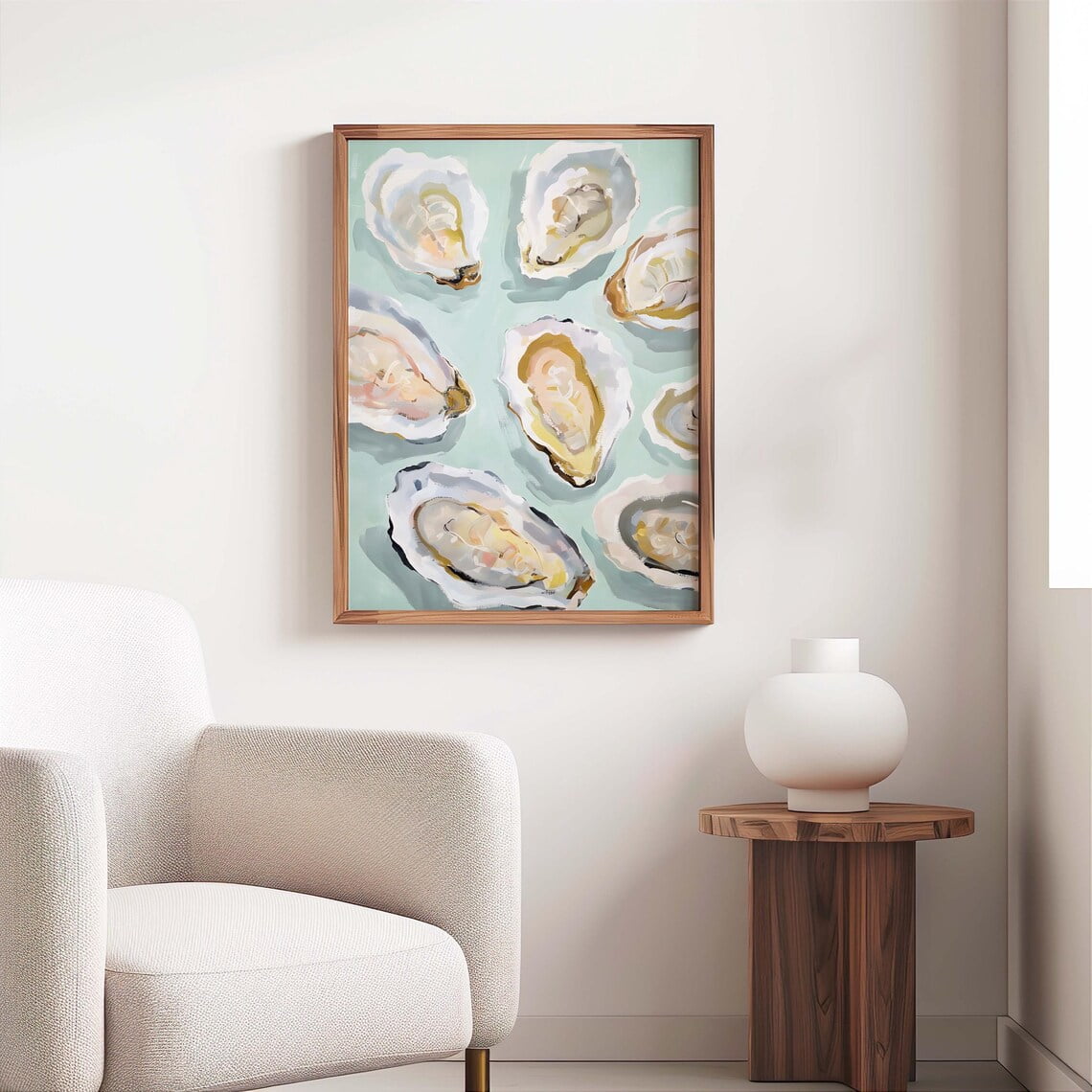 Illustration of Oyster Shell Coastal Decor