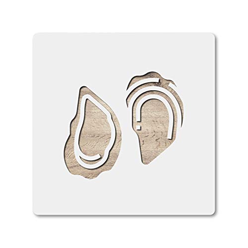Oyster Shell, Stencil Pack Large 10 Inch and 5 Inch Plastic Mylar
