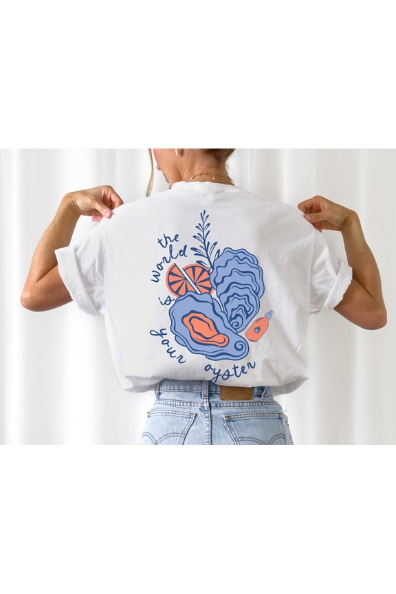 Oyster Shirt Fisherman Aesthetic Coastal Granddaughter Ocean Inspired Style Italian Theme Coastal Aesthetic Tomato Girl Old Money Aesthetic, Vintage Birthday Gift