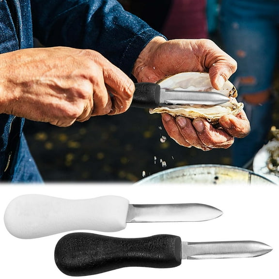 Oyster Shucker,Oyster Shucking Knife,Sturdy Sharpness Oyster Knife With Comfort Wood-handle,Oyster Shucking Kit for Oyster Clam