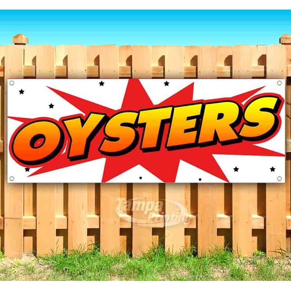 Oysters 13 oz Vinyl Banner With Metal Grommets