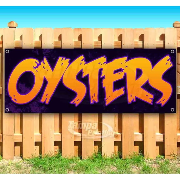 Oysters 13 oz Vinyl Banner With Metal Grommets