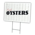 thumbnail image 1 of Oysters 18" X 24" Yard Sign & Stake | Advertise Your Business | Stake Included Image On Front Only | Made in The USA, 1 of 3