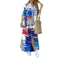 thumbnail image 1 of Oyyn Women's Casual Button Down Shirt Dress - Long Sleeve Loose Maxi Dress for Women, 1 of 6