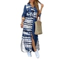 thumbnail image 1 of Oyyn Women's Loose Long Sleeve Shirt Dress, Casual Ankle Length Dress S, 1 of 6