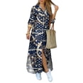 thumbnail image 1 of Oyyn Women's Button Down Long Sleeve Shirt Dress - Casual Loose Maxi Dress, S-XXL Sizes, 1 of 6