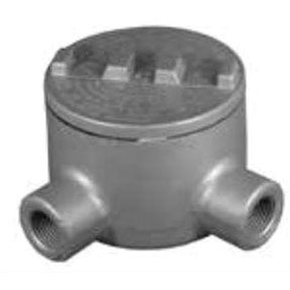 Oz-Gedney GUAL-200, (2) 2"" Hub, Iron, Explosionproof Conduit Outlet Box, 1 pc