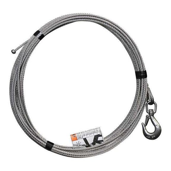 Oz Lifting Products Cable,Stainless Steel,800 lb. OZSS.19-80B