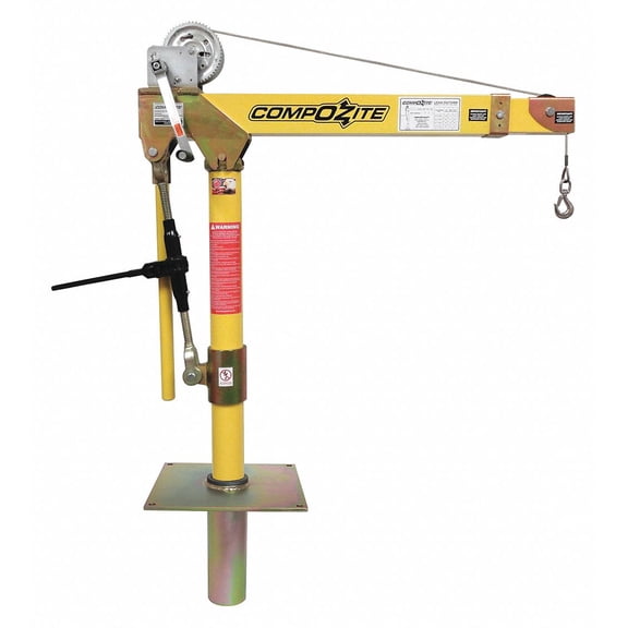 Oz Lifting Products Davit Crane Kit,1200 lb,22 to 66in Reach  OZ1200DAV-SP1
