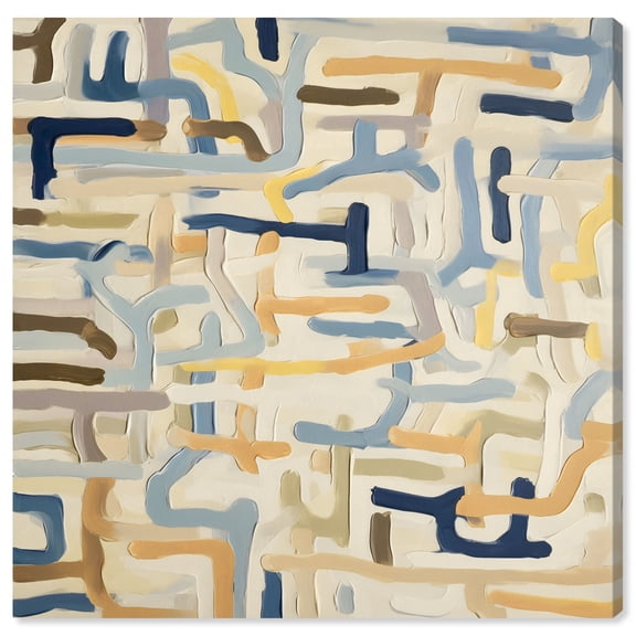 Oz Magic Canvas Retro Geometric Abstract Wall Art by Art Remedy, Gallery Wrapped, 20" x 20"