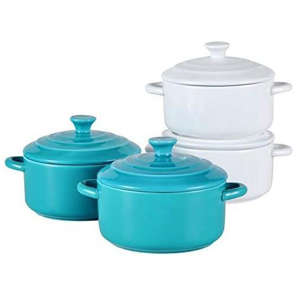 Oz Mini Cocotte Ceramic Ramekins For Baking, Mini Casserole Dish With