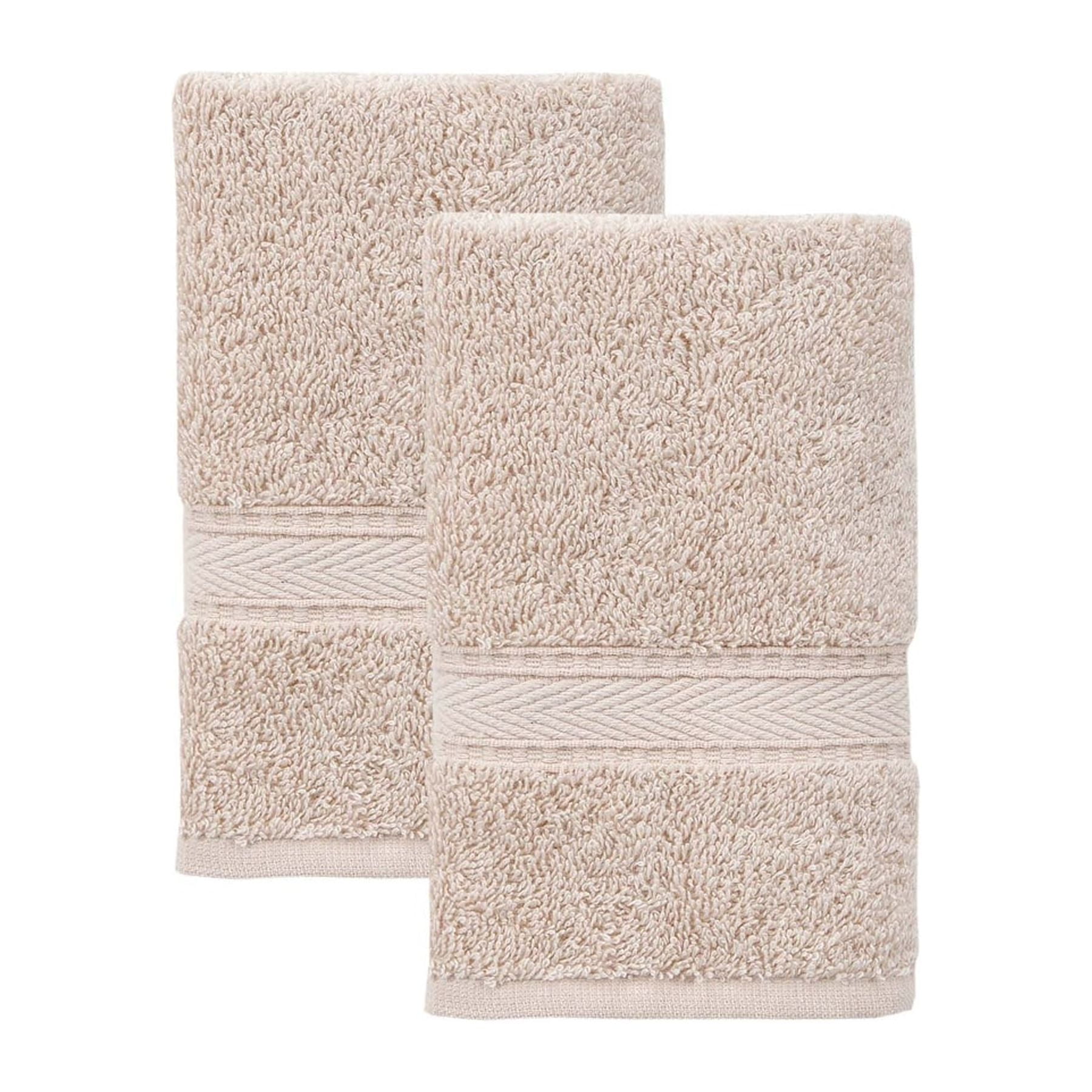 Ozan Premium Home  100% Turkish Cotton Legend Collection Luxury  Hand Towels (Set of 2) Beige