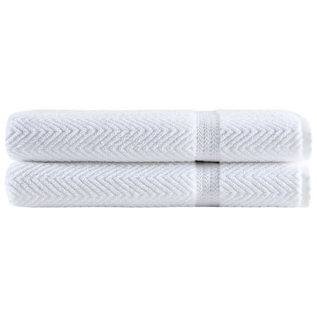 Ozan Premium Home 100% Turkish Cotton Maui Collection Luxury Bath Towels (Set of 2) White