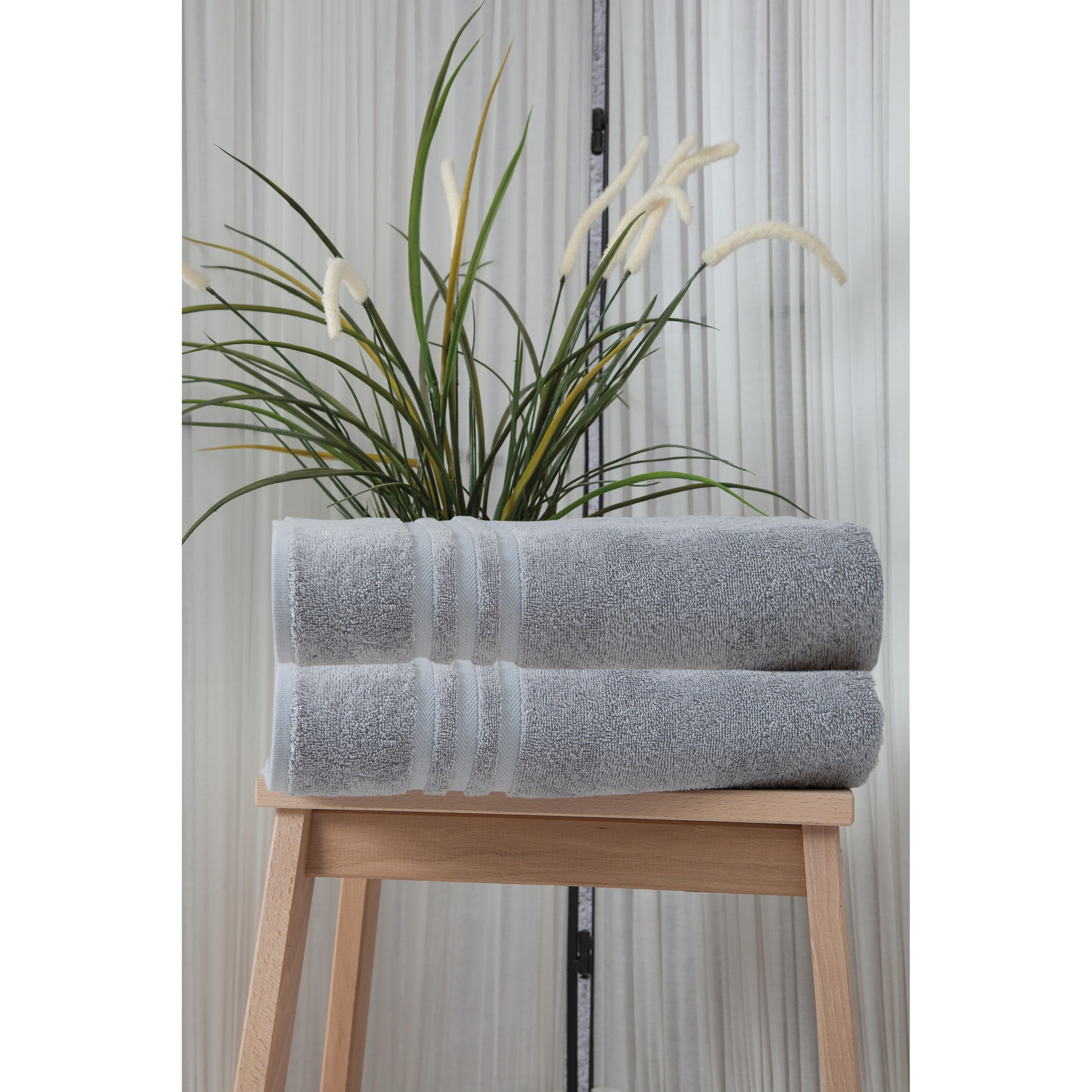 Ozan Premium Home 100 Turkish Cotton Sienna Luxury Collection Bath Towels Set of 2 Grey Walmart Business Supplies
