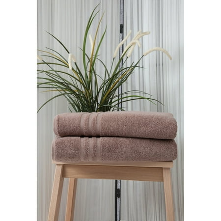 Ozan Premium Home 100% Turkish Cotton Sienna Luxury Collection Bath Towels (Set of 2) Latte
