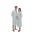thumbnail image 1 of Ozan Premium Home  Chevron Luxury Collection 100% Turkish Cotton Unisex Bathrobe Light Aqua LXL, 1 of 5