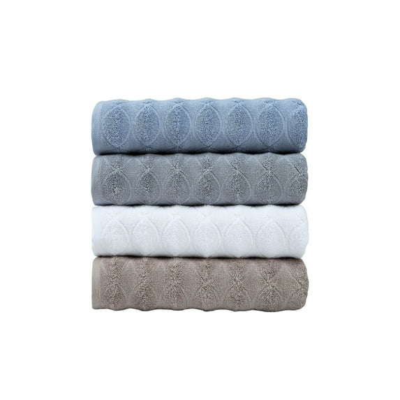 Ozan Premium Home Esperance Collection 100% Turkish Cotton Bath Towel Grey