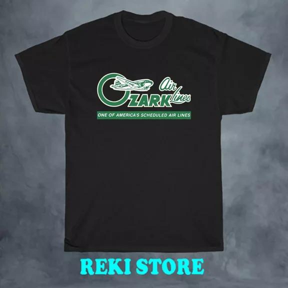 Ozark Air Lines Men's Black T-shirt Size S-5XL