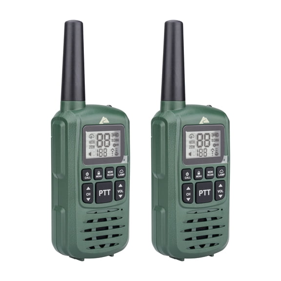Ozark IPX4 Weatherproof 22-Channel Two-Way Walkie Talkies, 2 Pack
