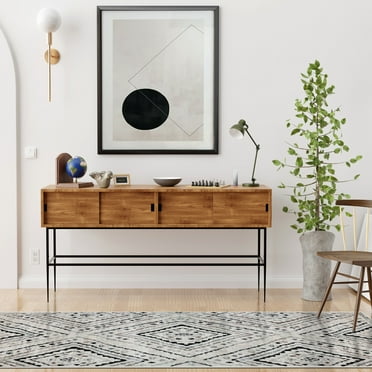 Ozark Modern Plush Polypropylene Indoor Area Rug - 2' 7" x 8', Slate