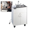 thumbnail image 1 of Ozark River Manufacturing Premier S1D, Portable Sink Hand Wash Station, 110V, Deep Stainless Sink Basin-White Laminate Cabinet, 1 of 9
