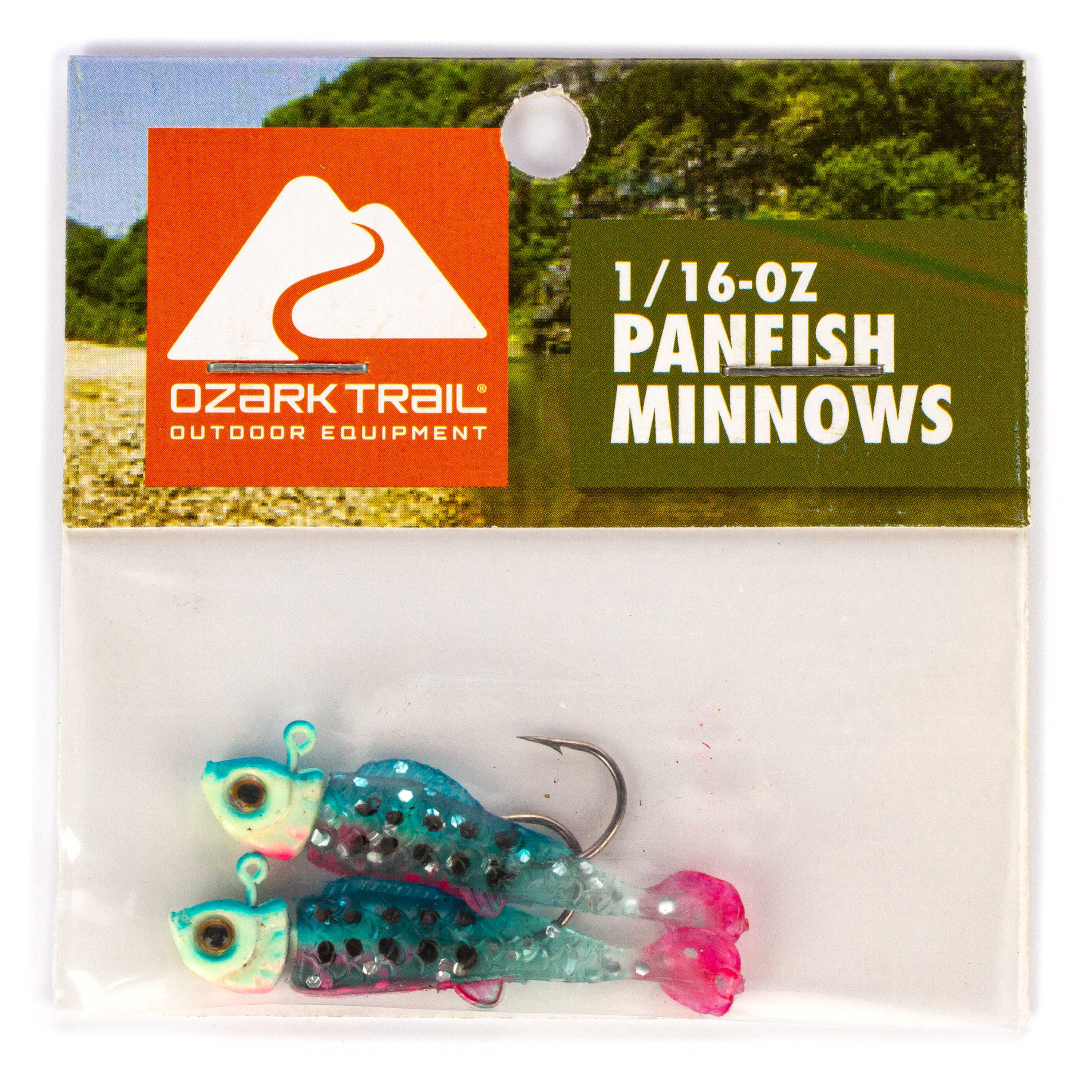 Ozark Trail 1/16 Ounce Blue/Pink Rigged Paddle Tail Minnow Fishing Lure ...