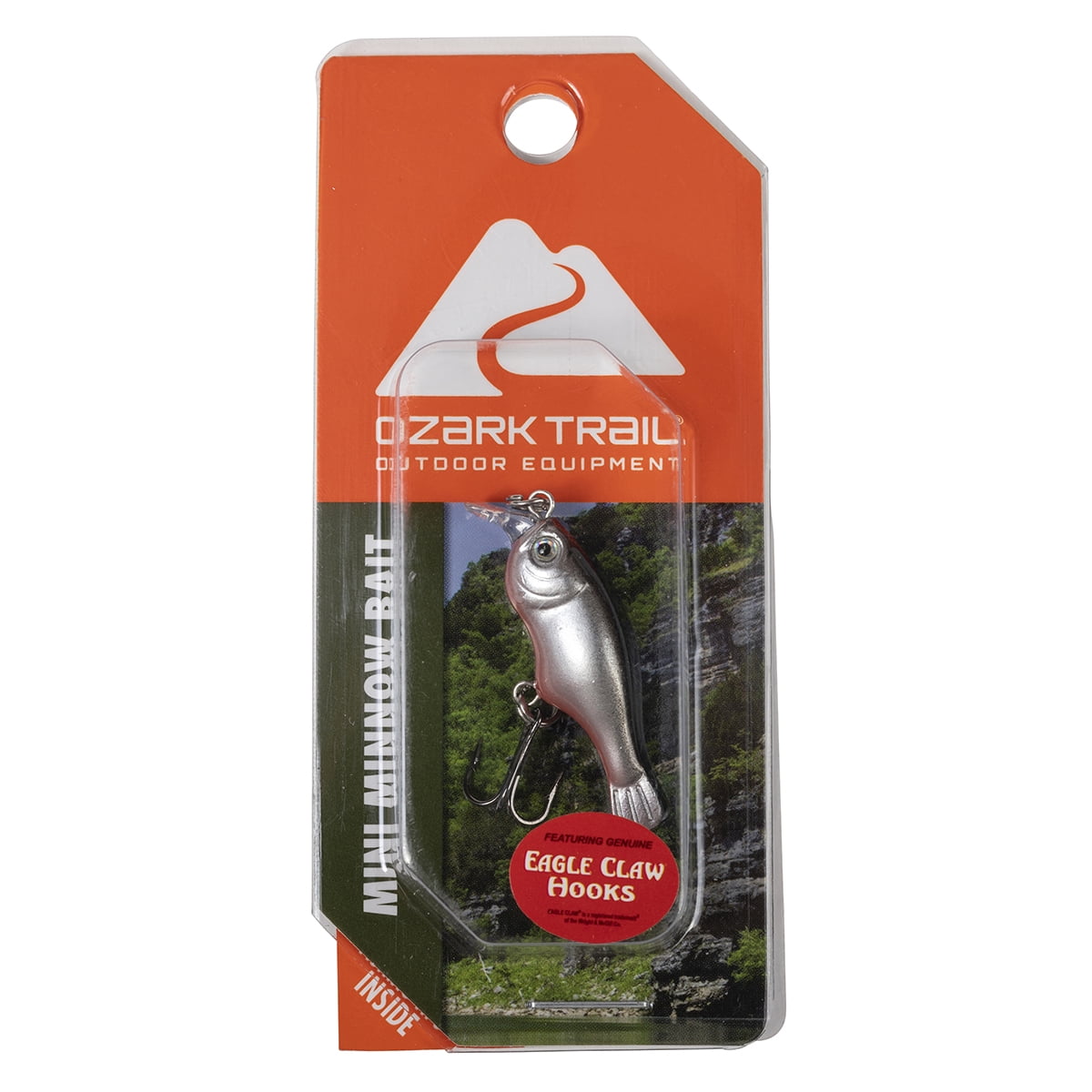 Ozark Trail Freshwater Mini Minnow Fishing Lure, Chrome, 1/16 oz