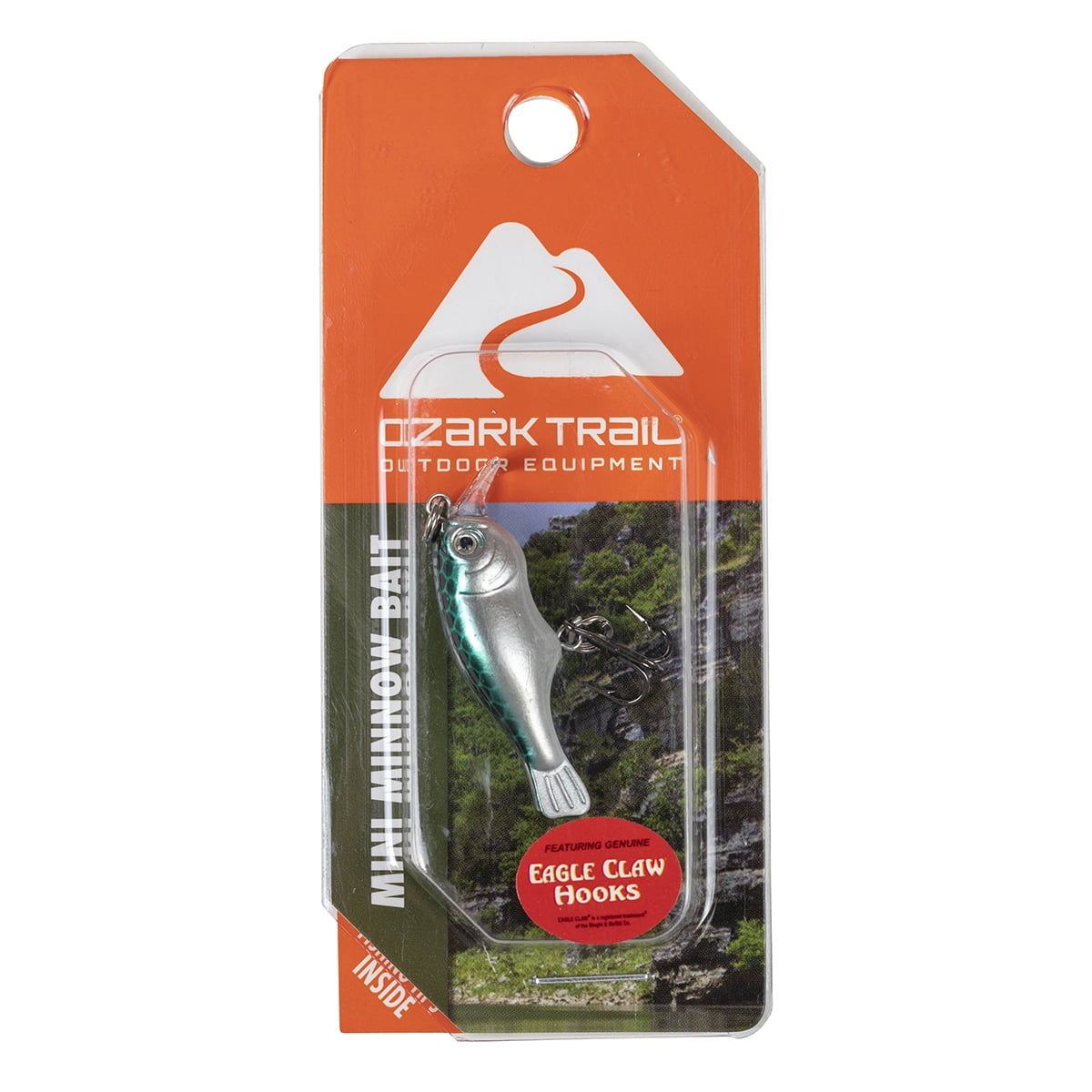 Ozark Trail Freshwater Mini Minnow Fishing Lure, Natural Minnow, 1/16 oz