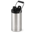 thumbnail image 1 of Ozark Trail 1/2 Gallon Stainless Steel Vacuum Insulated Water Jug with Handle, 64 oz, Keeps Cold & Hot, Silver, 1 of 13