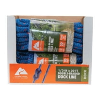 Ozark Trail 1/2 Inch Diameter x20 Foot Length Dock Line BLU 100% nylon.