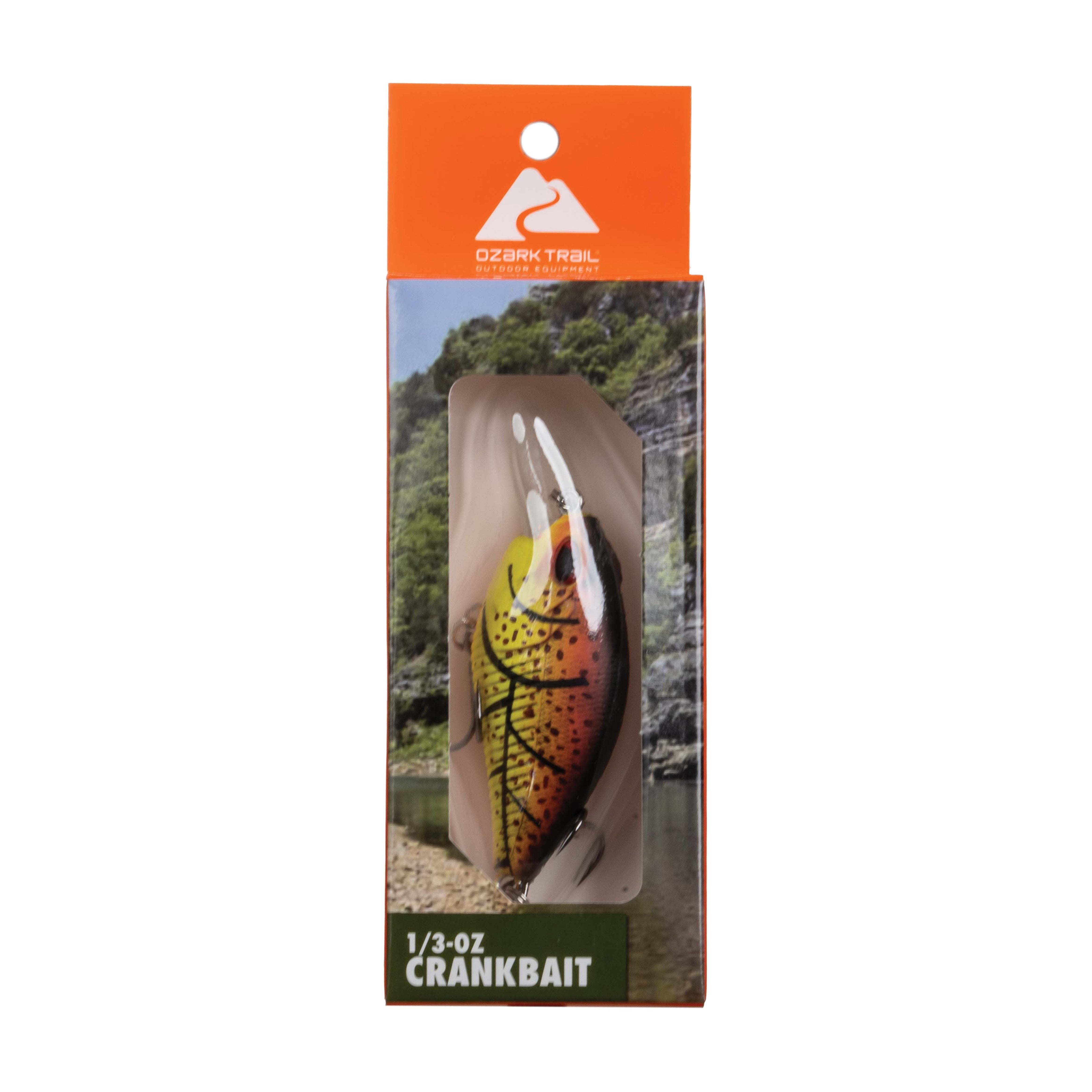 Ozark Trail Freshwater Crankbait Fishing Lure, Brown Craw, 1/3 oz