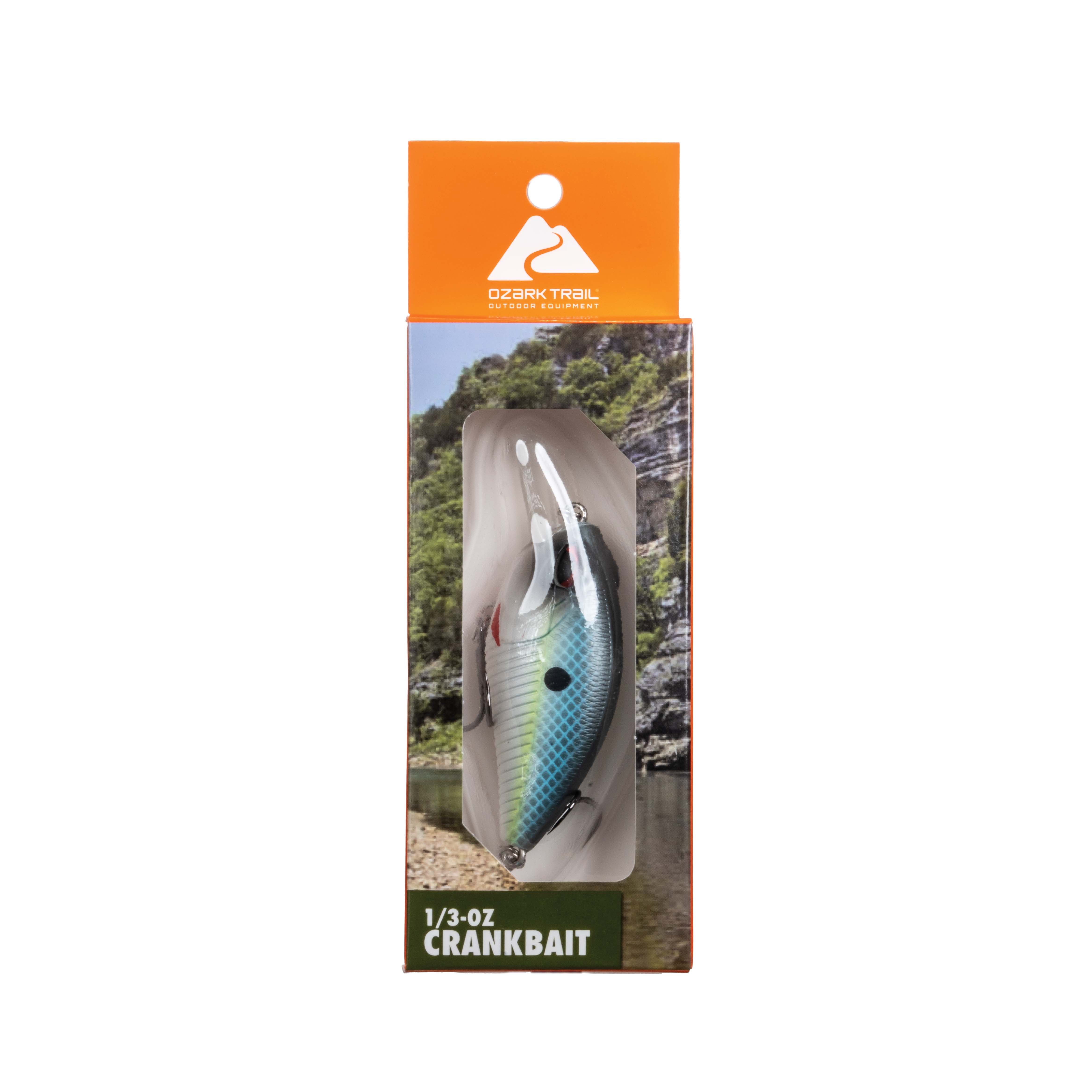 Ozark Trail 1/3 oz Bass Fishing Square Bill Crankbait, Sexy Shad