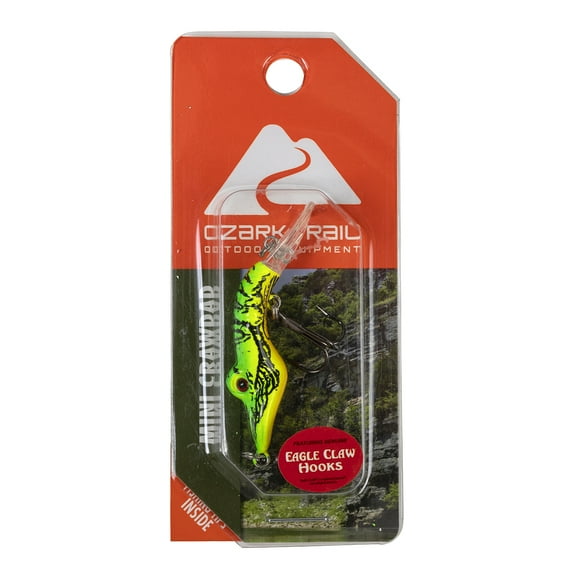 Ozark Trail Mini Crawdad Hard Fishing Lure, Firetiger, 1/9 Ounce