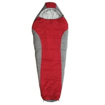 Ozark Trail 10-Degree Cold Weather Mummy Sleeping Bag with Soft Liner, Red, 85"x33"