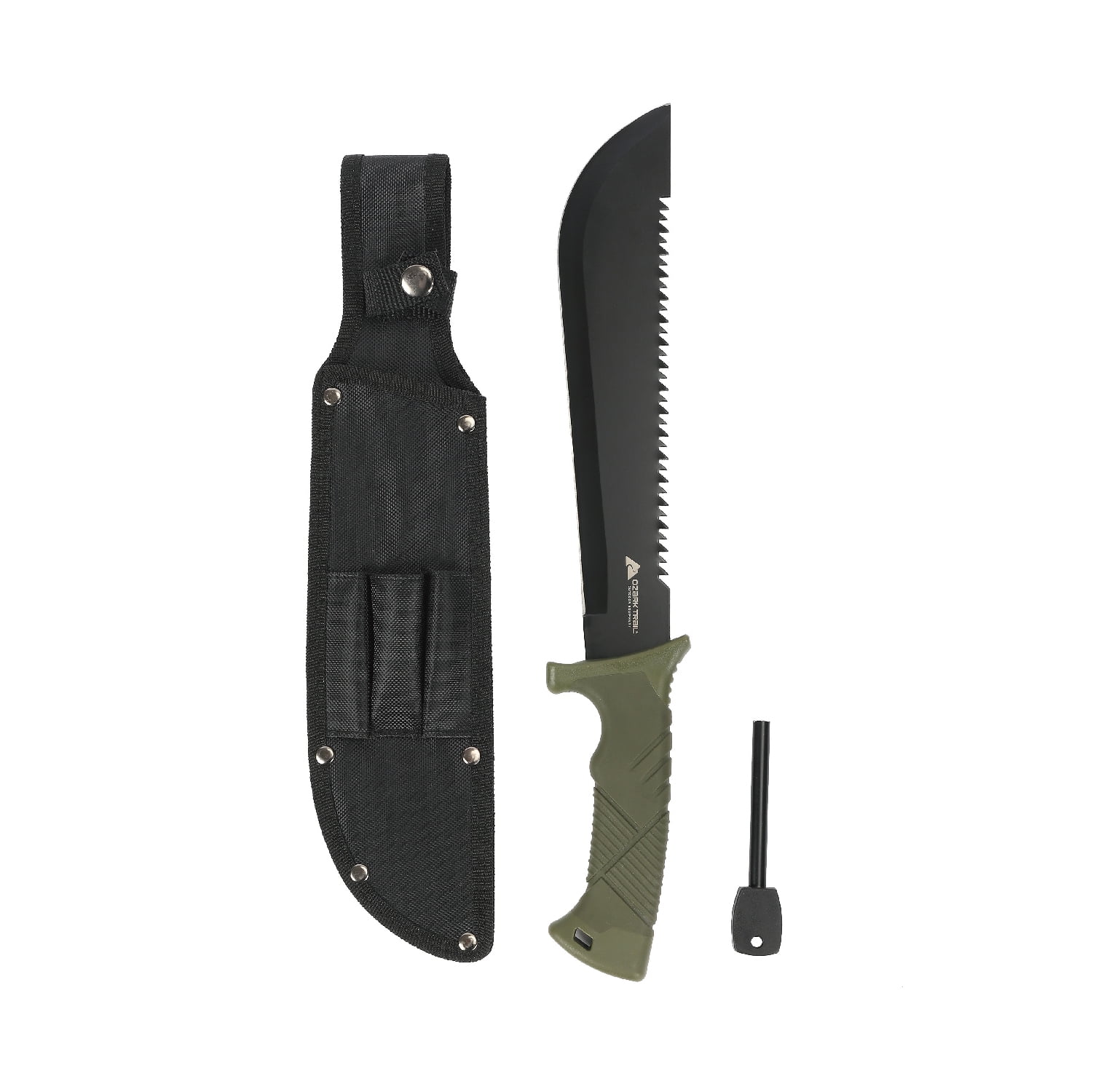 Ozark Trail 10" Sawtooth Machete with Sheath and Fire Starter