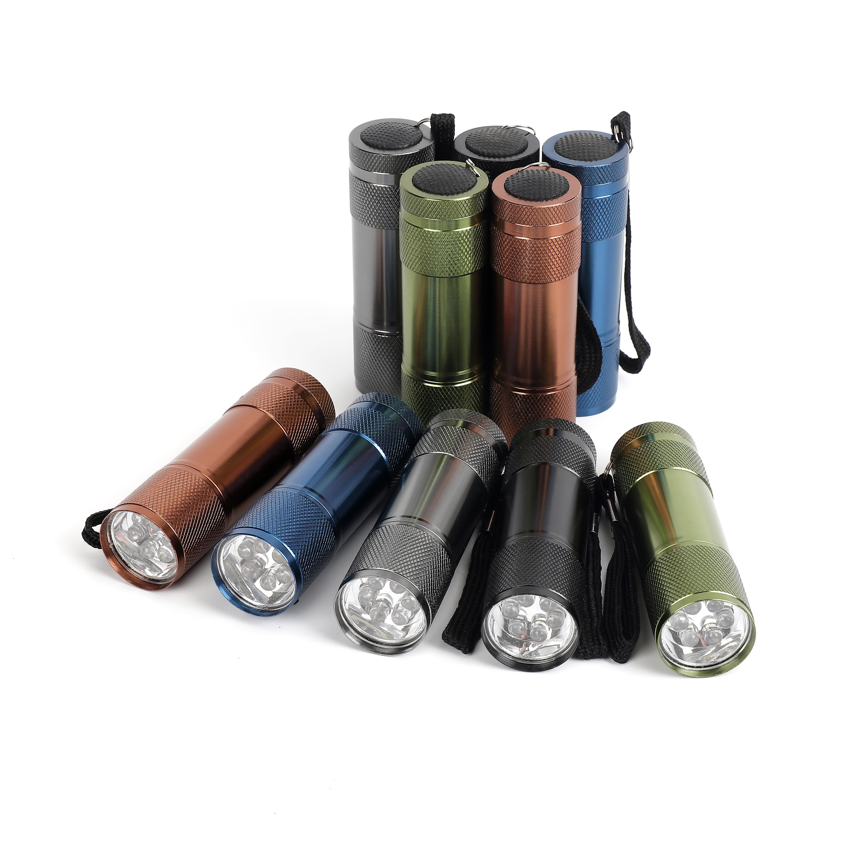 Ozark Trail 10-Pack Aluminum Mini LED Flashlight, 30 Lumen, 5 Colors, Model 4245 - image 1 of 9