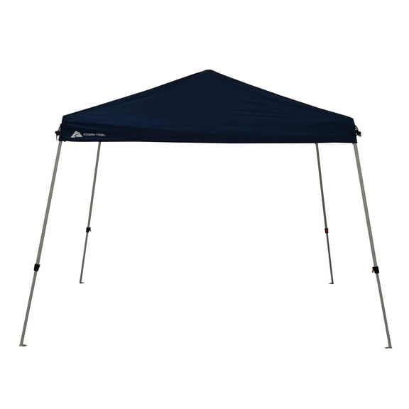Ozark Trail 10' x 10' Instant Slant Leg Canopy Outdoor Shading Shelter, Dusty Blue