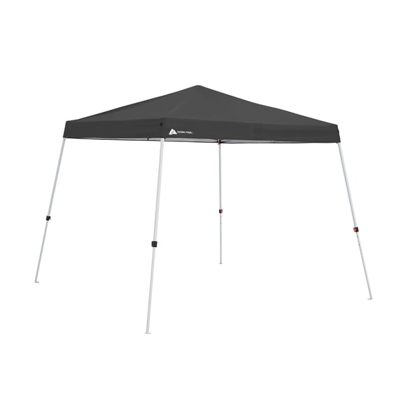 Ozark Trail 10' x 10' Instant Slant Leg Pop-up Canopy, Outdoor Shading Shelter, Black