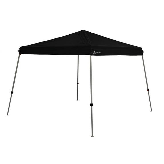 Ozark Trail 10' x 10' Instant Slant Leg Pop-up Canopy, Outdoor Shading Shelter, Black
