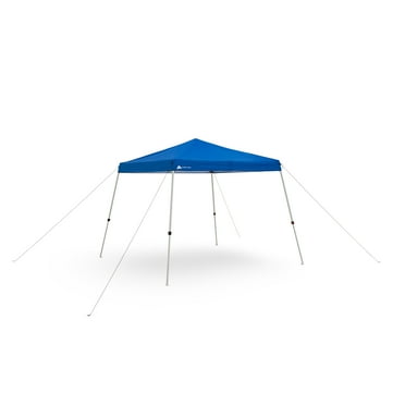 Ozark Trail 10x10 Instant Slant Leg Pop Up Canopy Tent – Pop-Up Outdoor Shelter for Camping, Tailgating & Beach – Blue