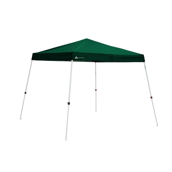 Ozark Trail 10' x 10' Instant Slant Leg Pop-up Outdoor Canopy, Dark Green