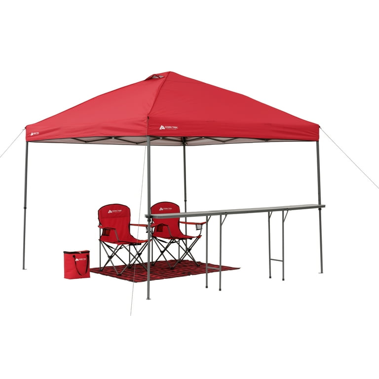 Ozark Trail 10 x 10 Red Lighted Instant Outdoor Canopy Walmart