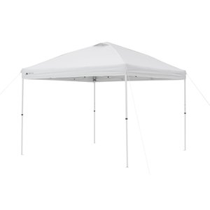 Cobertizo Instantáneo de 10' x 10' con Patas Rectas y Empuje Simple (100 pies cuadrados) - ORO