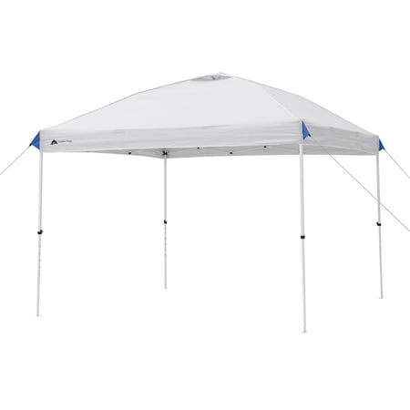 Ozark Trail 10x10 Instant Pop Up Canopy Tent with Simple Push Setup – Straight Leg Pop-Up Tent for Tailgating, Camping & Events, White