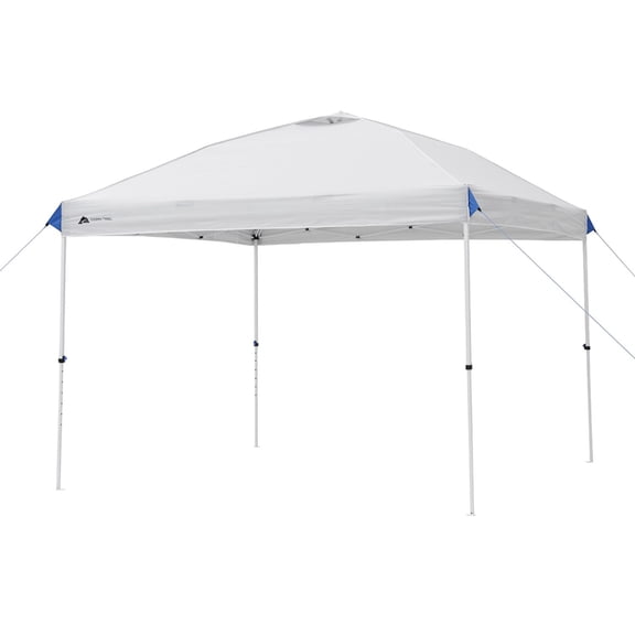 Ozark Trail 10x10 Instant Pop Up Canopy Tent with Simple Push Setup – Straight Leg Pop-Up Tent for Tailgating, Camping & Events, White