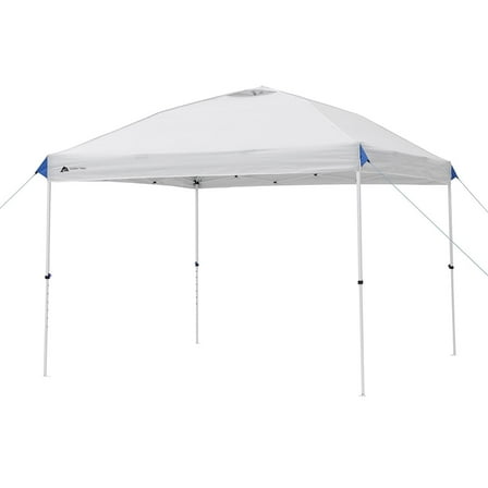 Ozark Trail 10x10 Instant Pop Up Canopy Tent with Simple Push Setup – Straight Leg Pop-Up Tent for Tailgating, Camping & Events, White